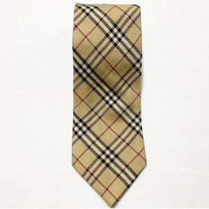Burberry classic print plaid pattern tie 100% silk